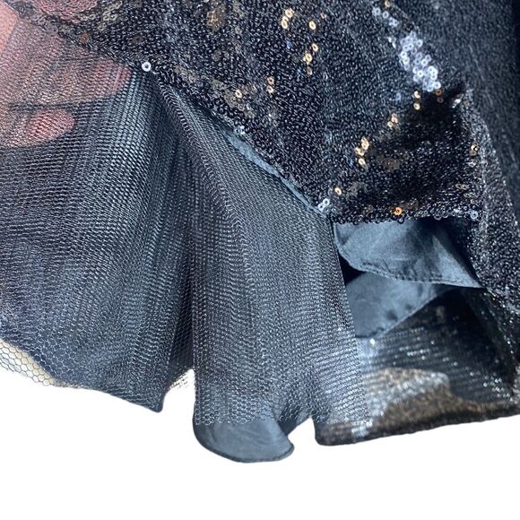 Ieena for Mac duggal all over sequin black cocktail dress 10 new Whimsigoth - Picture 6 of 12